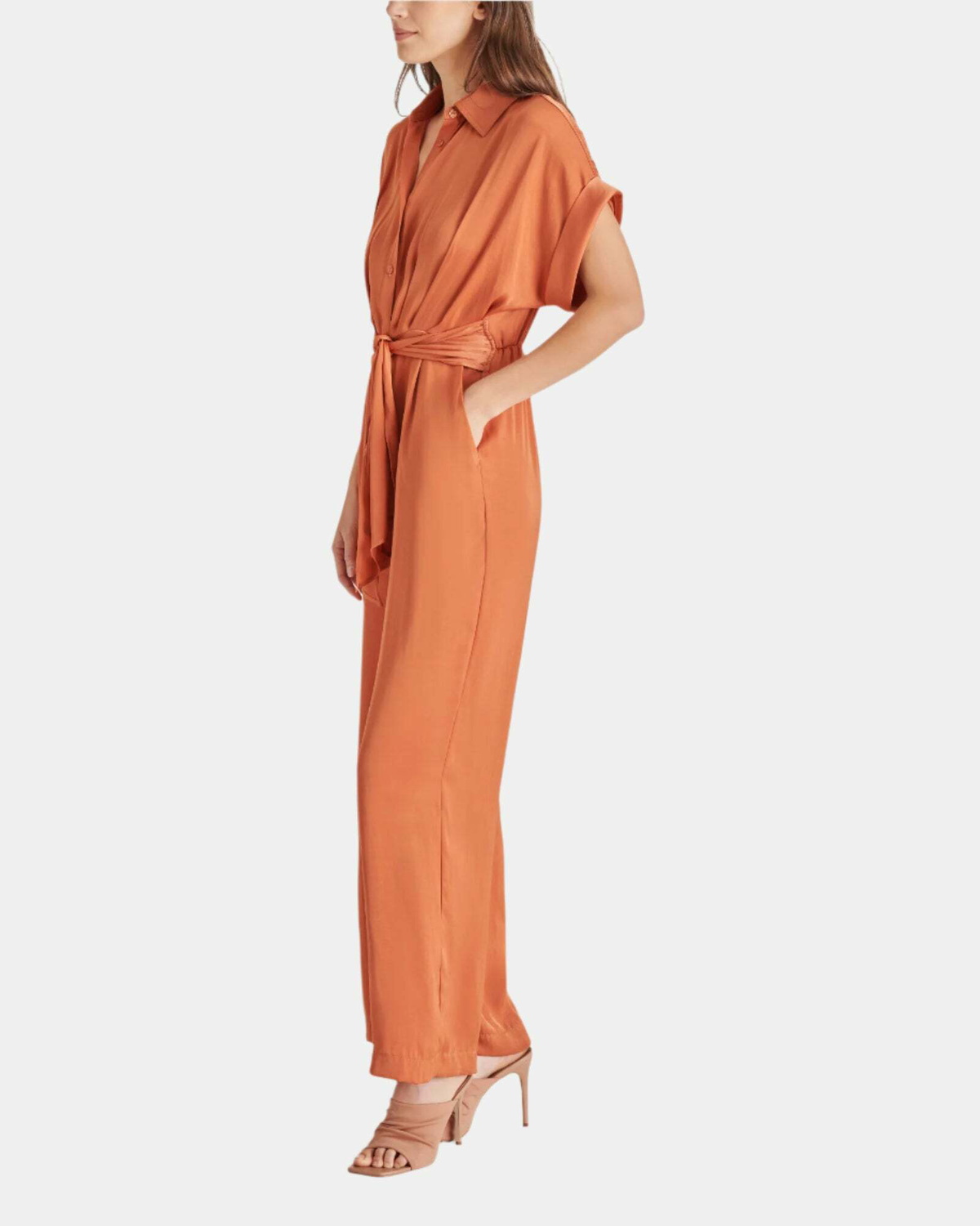 Steve Madden Tori Jumpsuit Dress in Brown