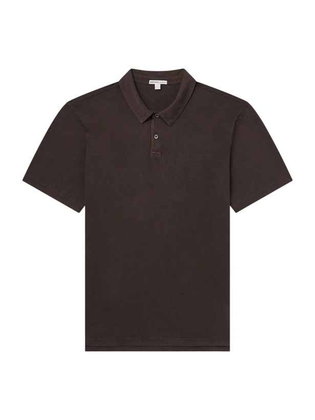 Photo: James Perse - Supima Cotton-Jersey Polo Shirt - Brown