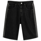 Adidas Men's Firebird Short in True Black Denim