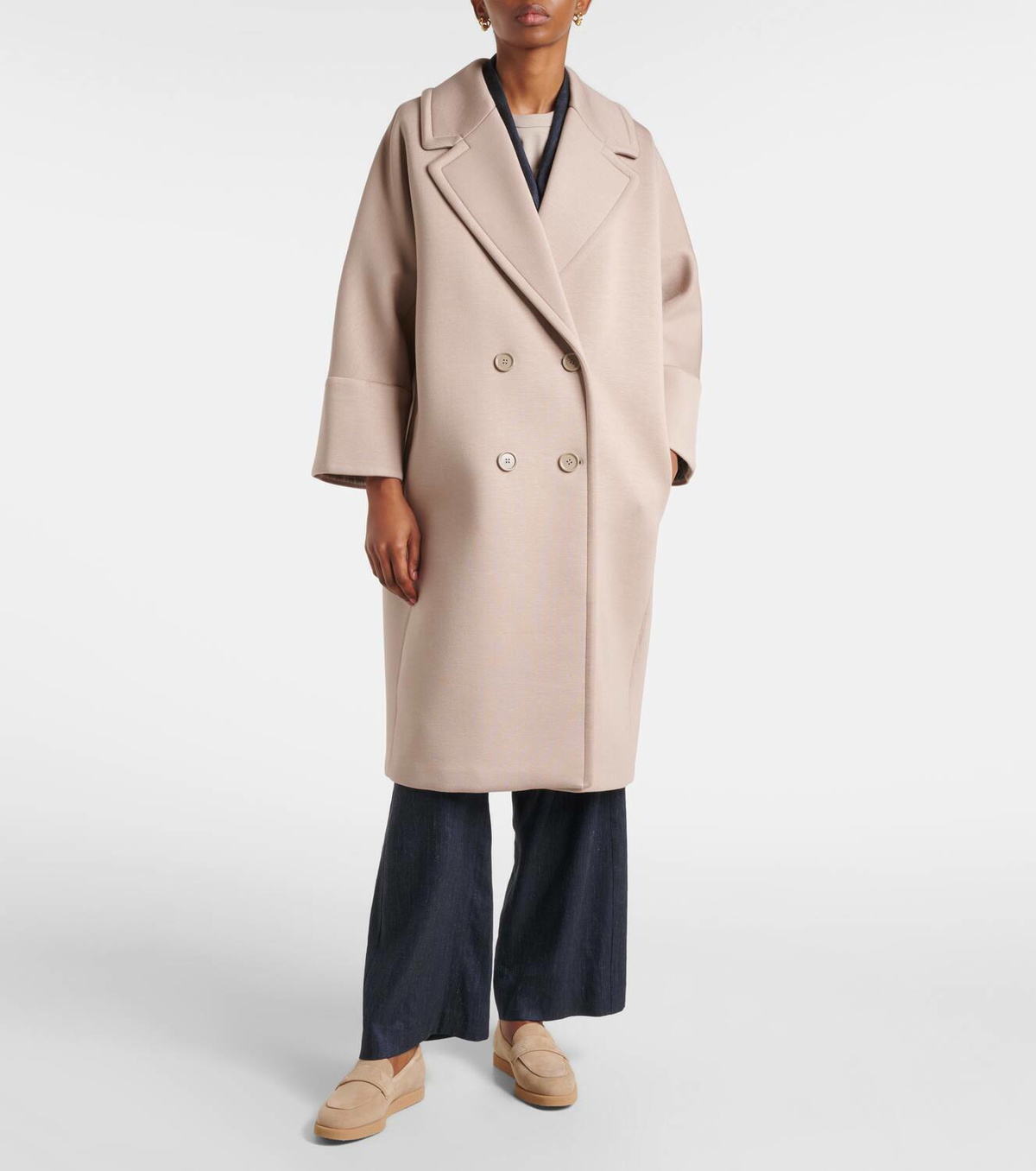 【送料&関税込】Max Mara Studio Jersey Coat S Max Mara Emma jersey coat S Max Mara