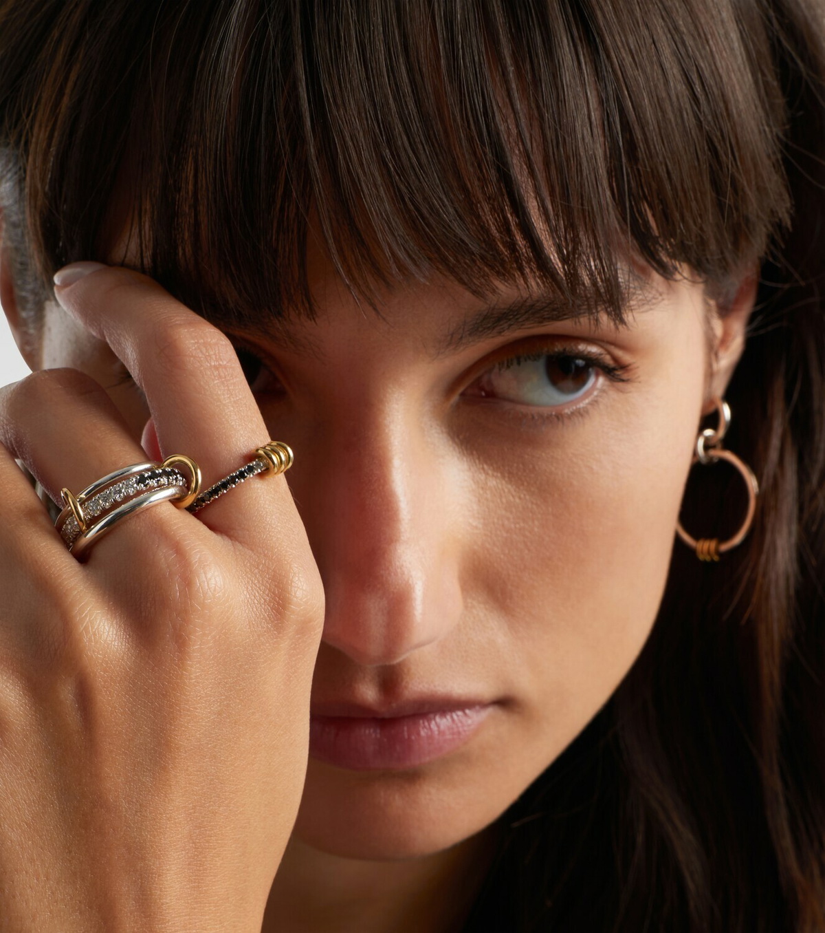 Spinelli Kilcollin Sirius Eclipse 18kt gold and sterling silver ring with diamonds