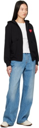COMME des GARÇONS PLAY Black Layered Heart Hoodie