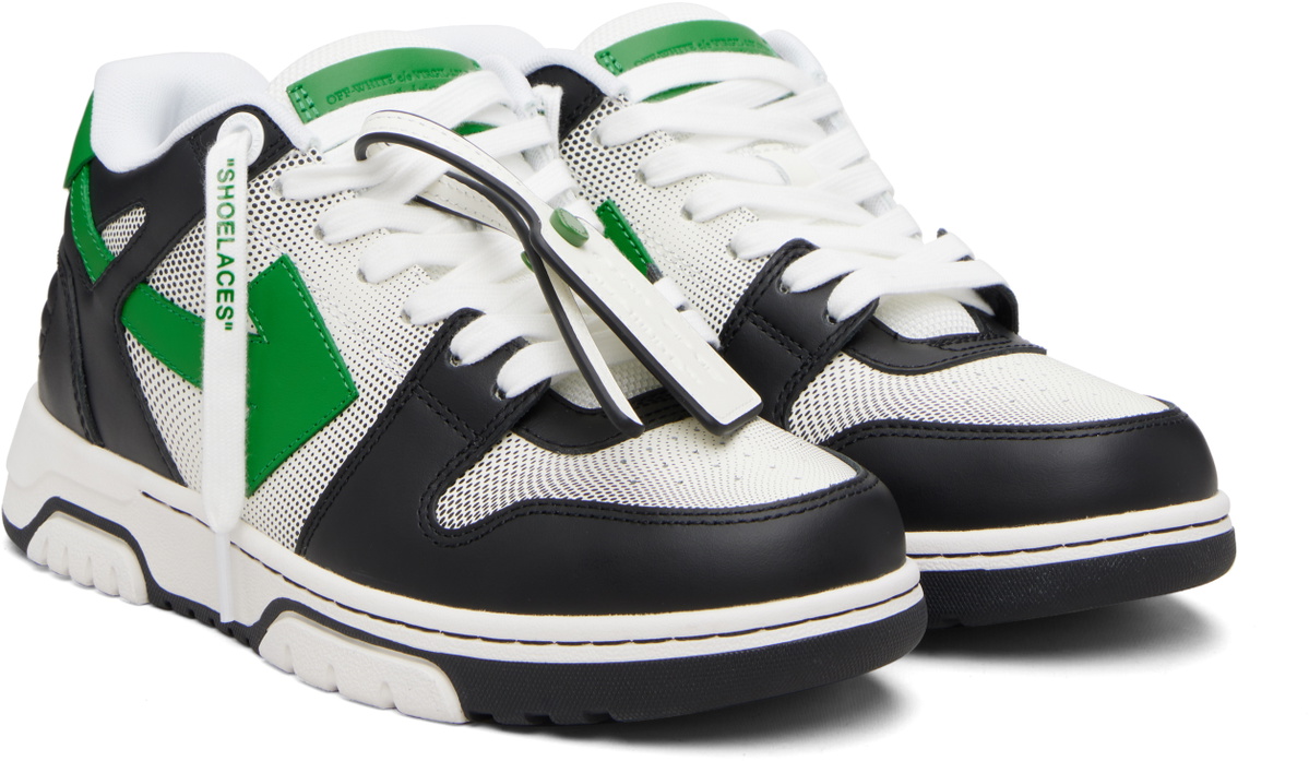 Off-White Black & Green 'Out Of Office' Calf Gradient Sneakers