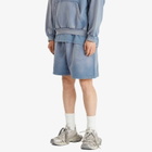 Balenciaga Men's Campaign Sweat Shorts in Faded Blue/White/Red
