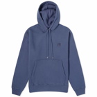 Maison Kitsuné Men's Bold Fox Head Patch Comfort Hoodie in Ink Blue