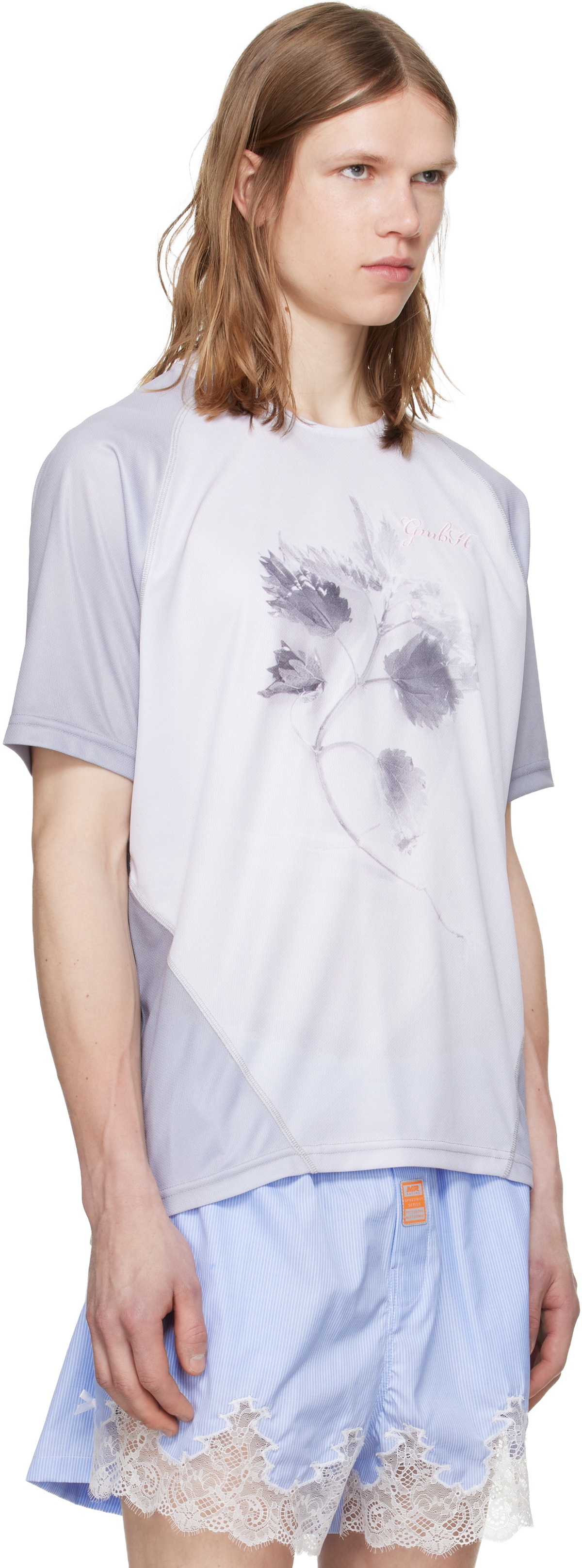 GmbH White & Gray Nettles Football Jersey T-shirt