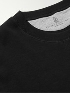 Brunello Cucinelli - Cotton-Blend Jersey Sweatshirt - Black