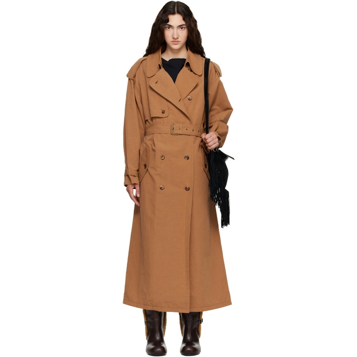 Photo: Isabel Marant Tan Violette Cotton Trench Coat