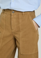 Moncler Wide-leg Canvas Trousers Brown