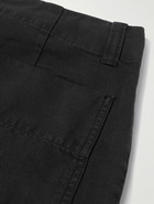 Mr P. - Straight-Leg Cotton and Linen-Blend Cargo Shorts - Black