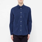 Norse Projects Men's Osvald Corduroy Shirt in Navy