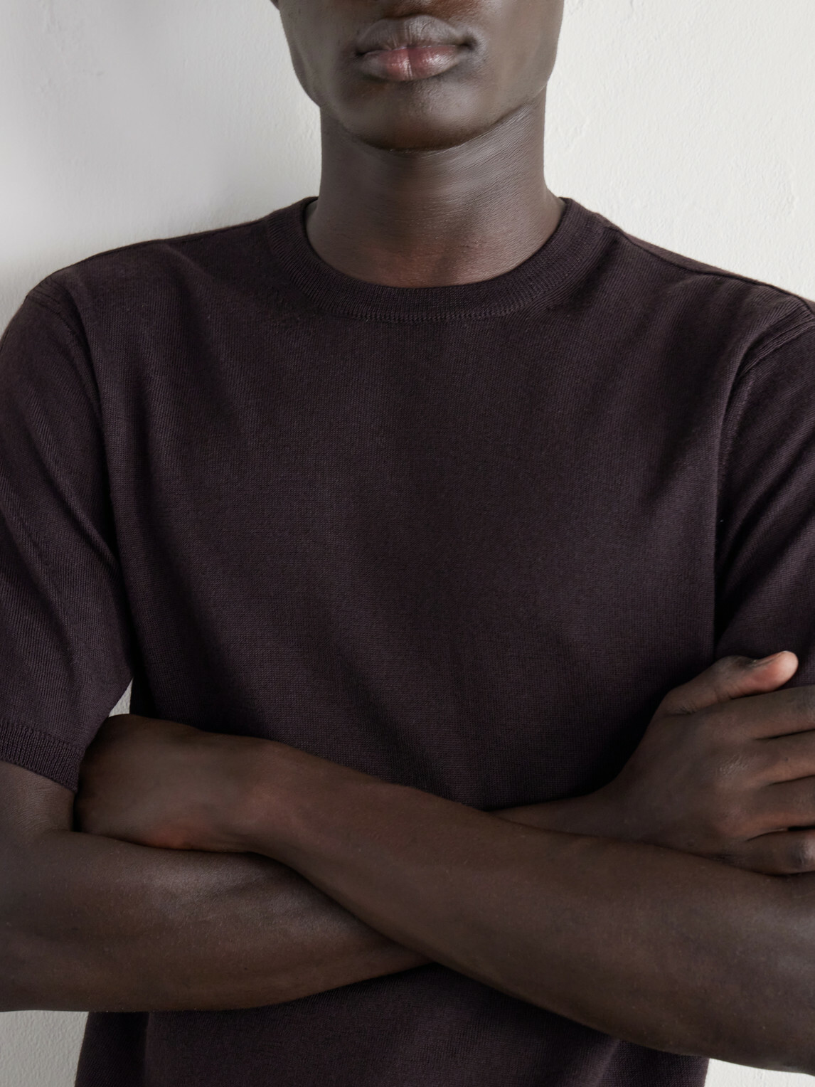 Mr P. - Merino Wool T-Shirt - Brown