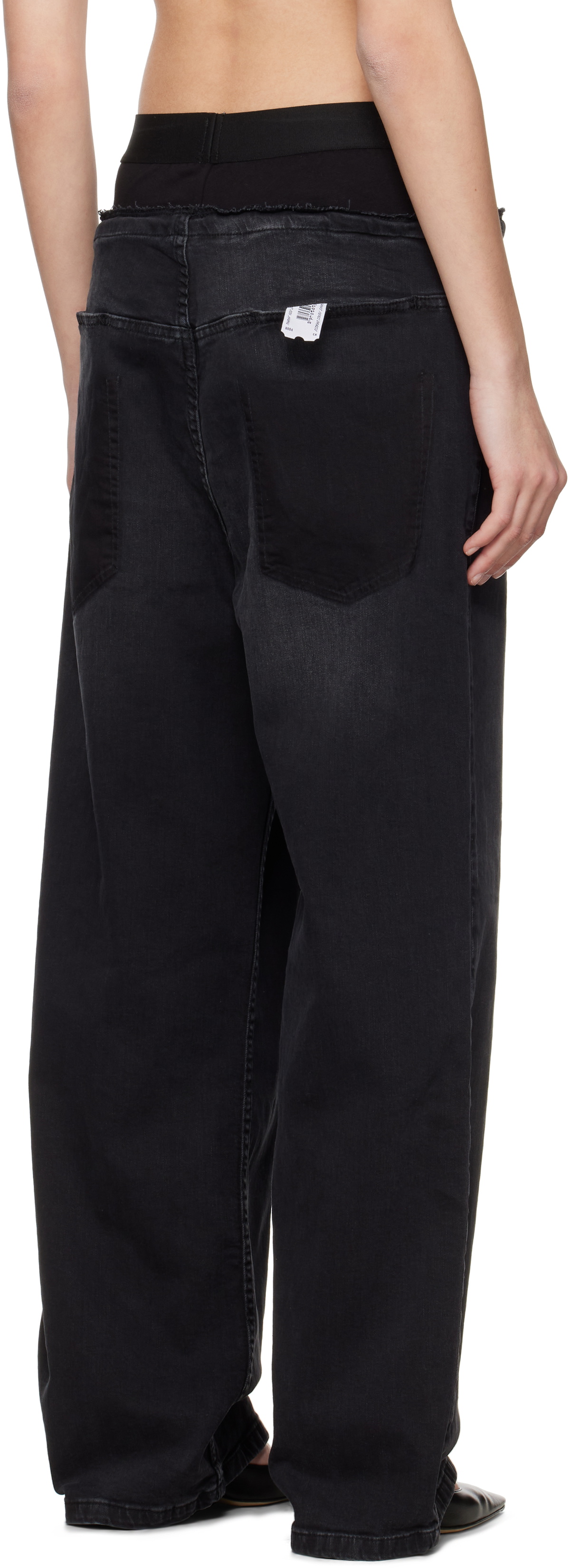 Prototypes Black Waistband Regular Jeans