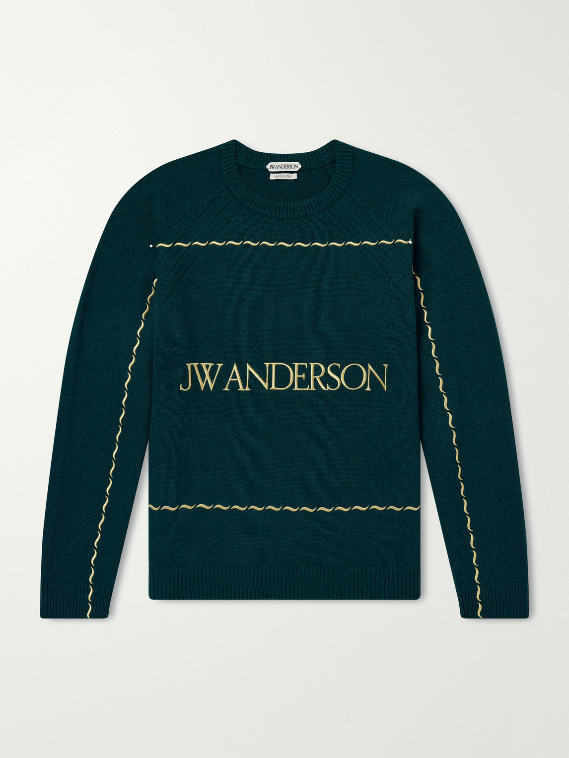 JW Anderson - Logo-Embroidered Wool Sweater - Green