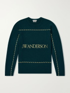 JW Anderson - Logo-Embroidered Wool Sweater - Green