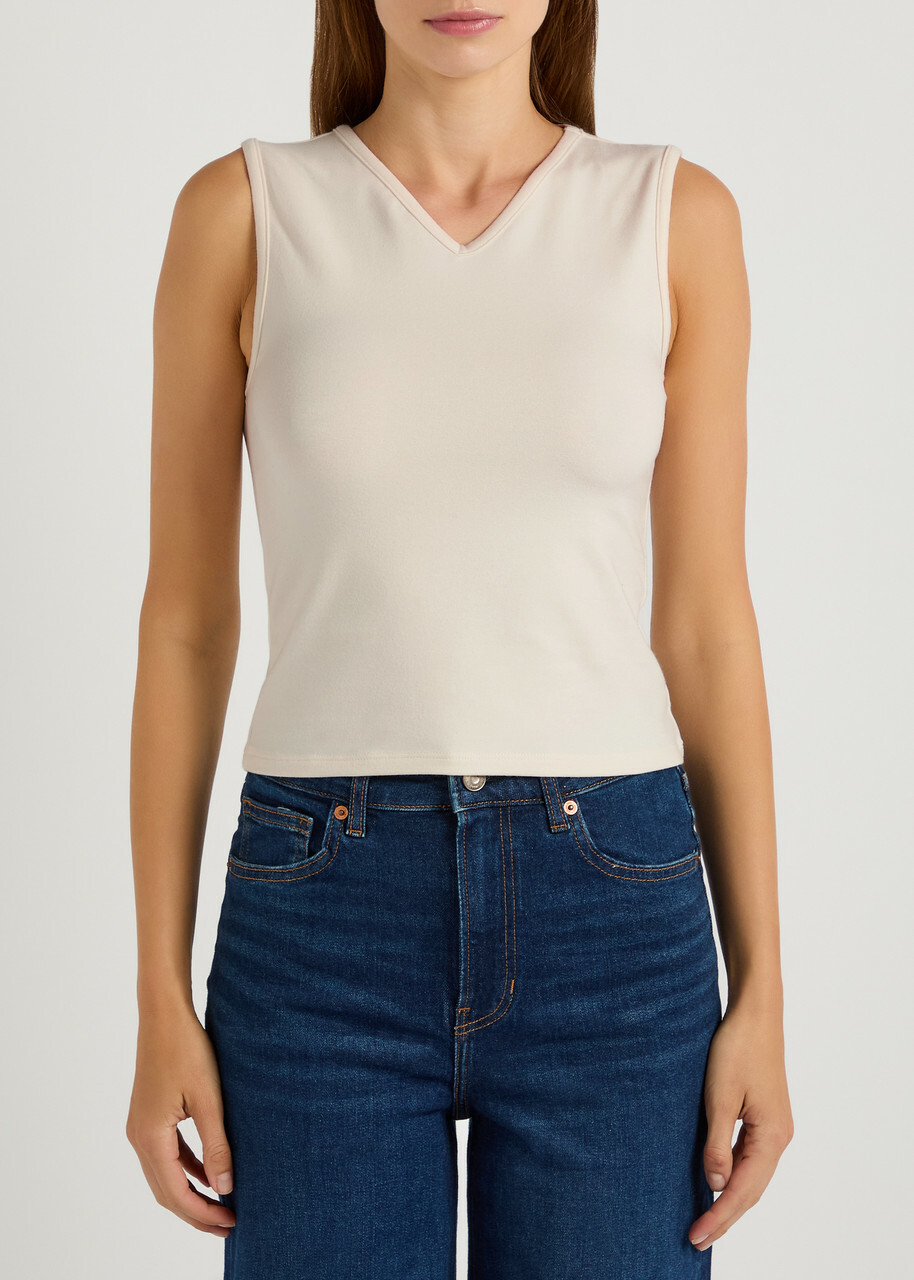 Reformation Wren Stretch-cotton top Cream