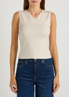 Reformation Wren Stretch-cotton top Cream