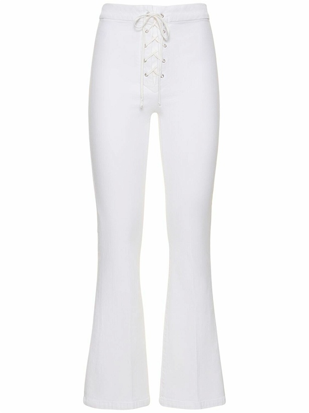 Photo: MOTHER - The Lace-up Weekender High Rise Jeans