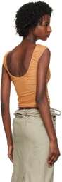 TheOpen Product Orange Draped Tank Top