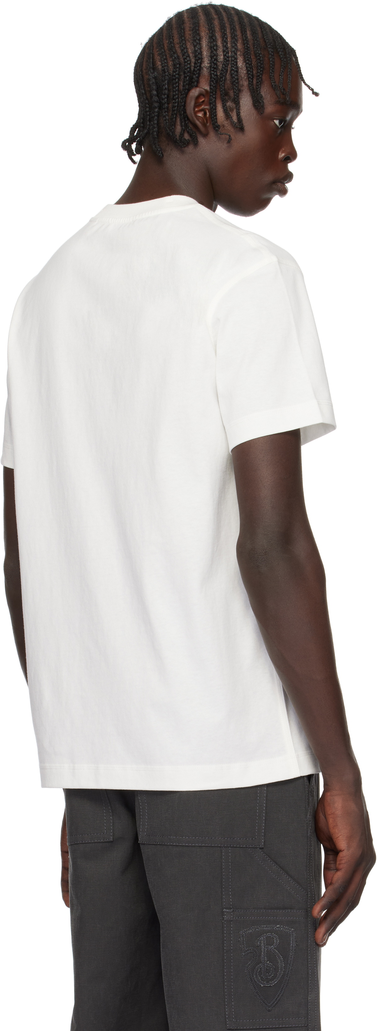 Burberry / Check Label Tシャツ Check Label Cotton T-shirt in Chalk - Women | Burberry® Official