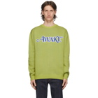 Awake NY Green Embroidered Logo Sweater