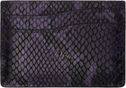 Dime Purple Embossed Leather Card Holder