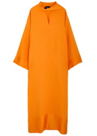 Taller Marmo Ticino Scarf-effect Crepe Maxi Dress Orange