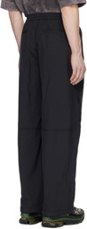 Juun.J Black Nylon Zip Trousers