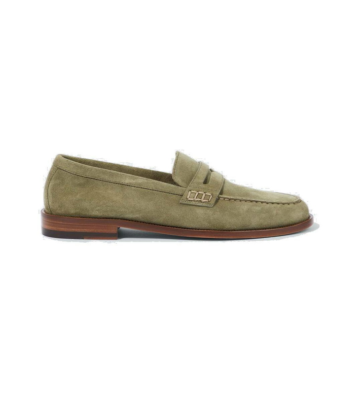 Photo: Manolo Blahnik Perry suede penny loafers