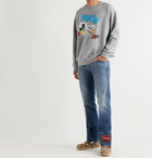 GUCCI - Disney Printed Loopback Cotton-Jersey Sweatshirt - Gray