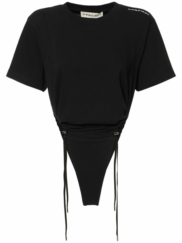 Photo: Y/PROJECT - Ruched Cotton Jersey Bodysuit
