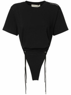 Y/PROJECT - Ruched Cotton Jersey Bodysuit