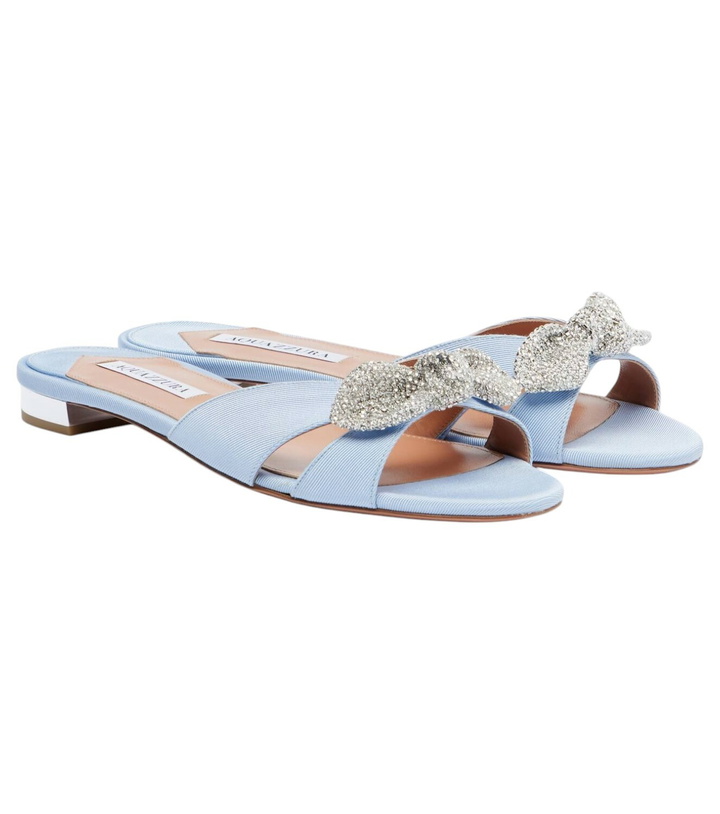 Photo: Aquazzura Very Bow Tie embellished flats