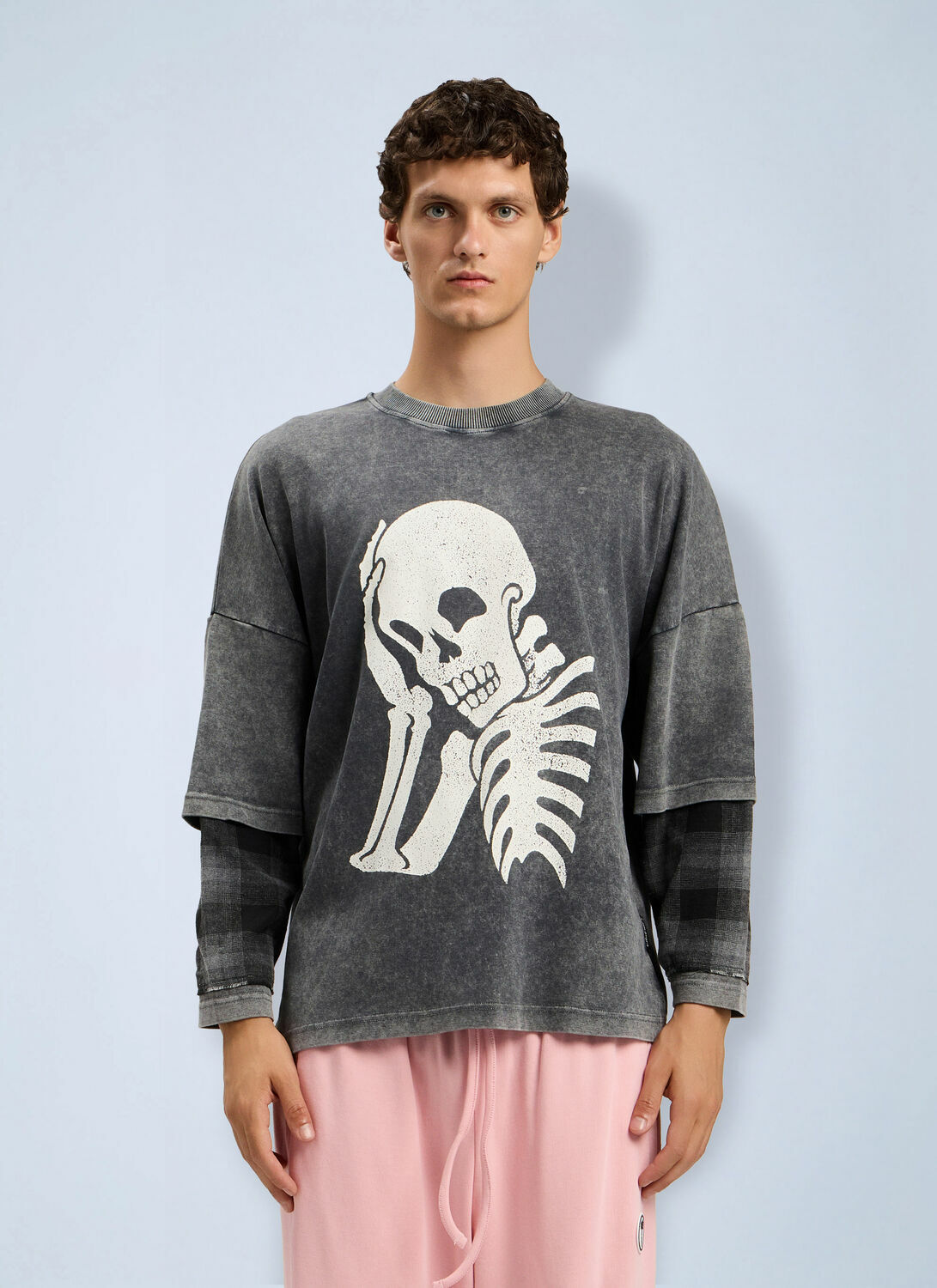 Palm Angels Skull Double Long-Sleeved T-Shirt