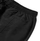 AMI - Slim-Fit Mid-Length Logo-Appliquéd Swim Shorts - Black