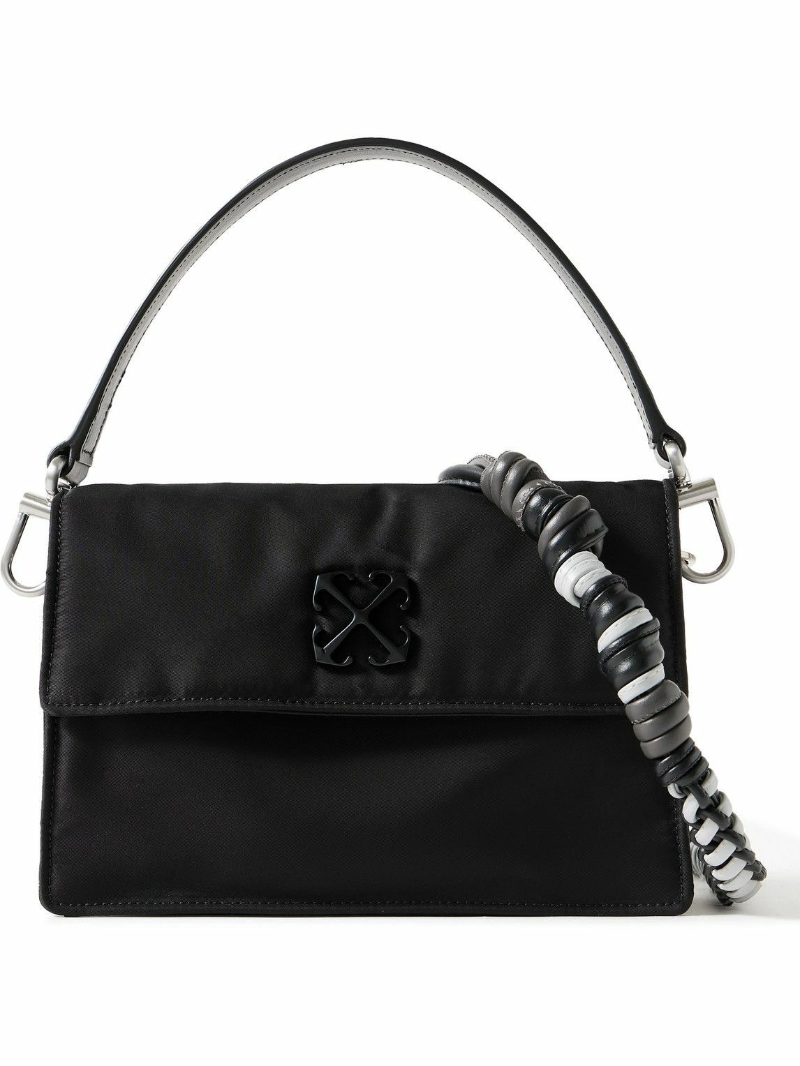 Photo: Off-White - Soft Jitney 1.4 Leather-Trimmed Shell Messenger Bag