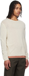 AURALEE Off-White Summer Cashmere Crewneck Sweater