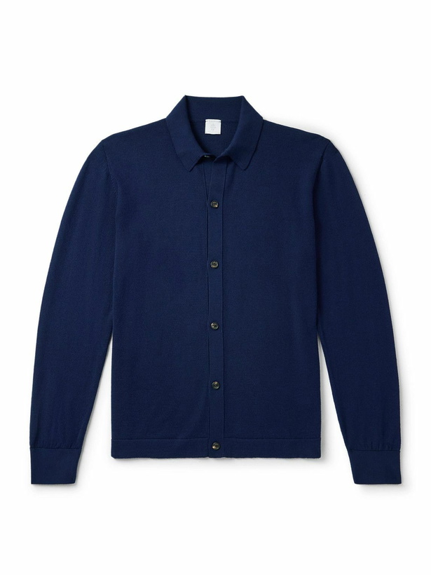 Photo: Eleventy - Slim-Fit Wool Cardigan - Blue