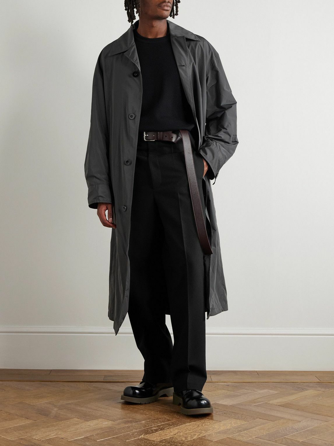 Jil Sander - Straight-Leg Grain de Poudre Wool Trousers - Black