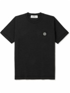 Stone Island Junior - Logo-Appliquéd Cotton-Jersey T-Shirt - Black