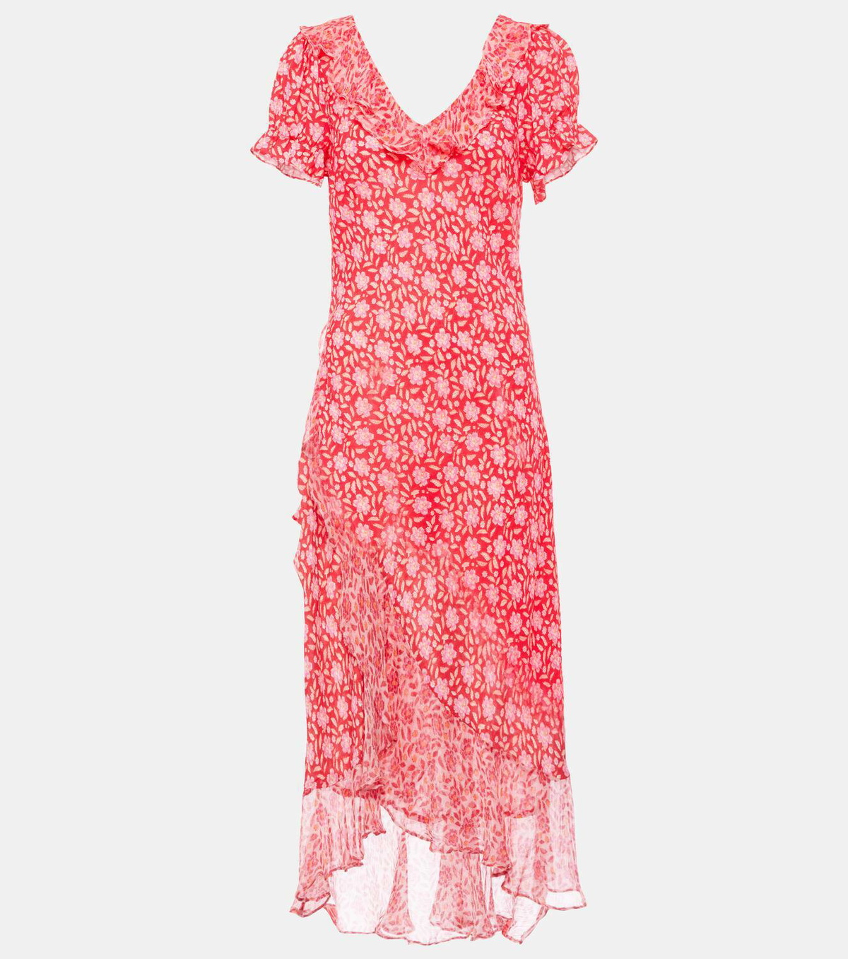 RIXO リキソー ブランド ワンピース Clementina floral 960014 Rixo Clementina floral crepe midi dress Rixo