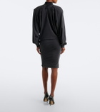 Mugler Cotton jersey sweatshirt dress