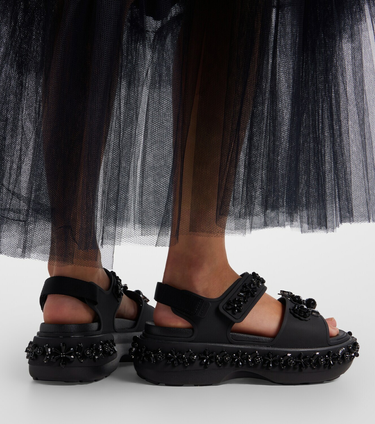 Simone Rocha x Crocs embellished platform sandals