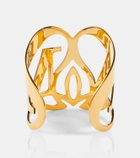 Alexander McQueen Seal logo cuff bracelet