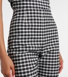 Posse Chiara gingham cotton-blend capri pants