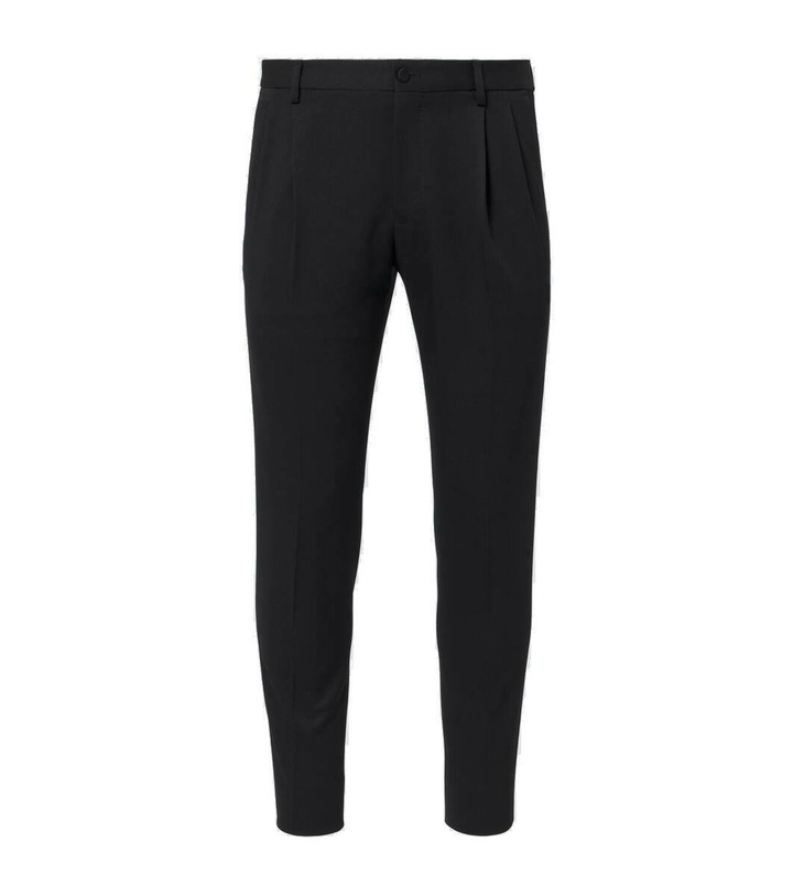 Photo: Dolce&Gabbana Wool-blend gabardine tuxedo pants