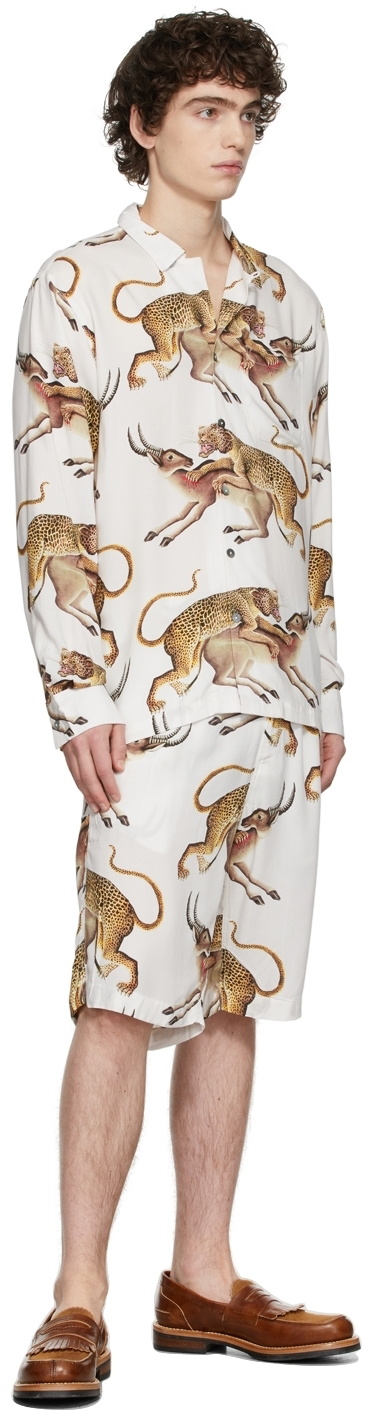 Endless Joy White Leopard Board Shorts