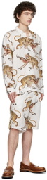 Endless Joy White Leopard Board Shorts