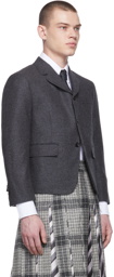 Thom Browne Grey Wool Cropped Sport Blazer