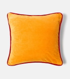Les-Ottomans Embroidered coton velvet cushion